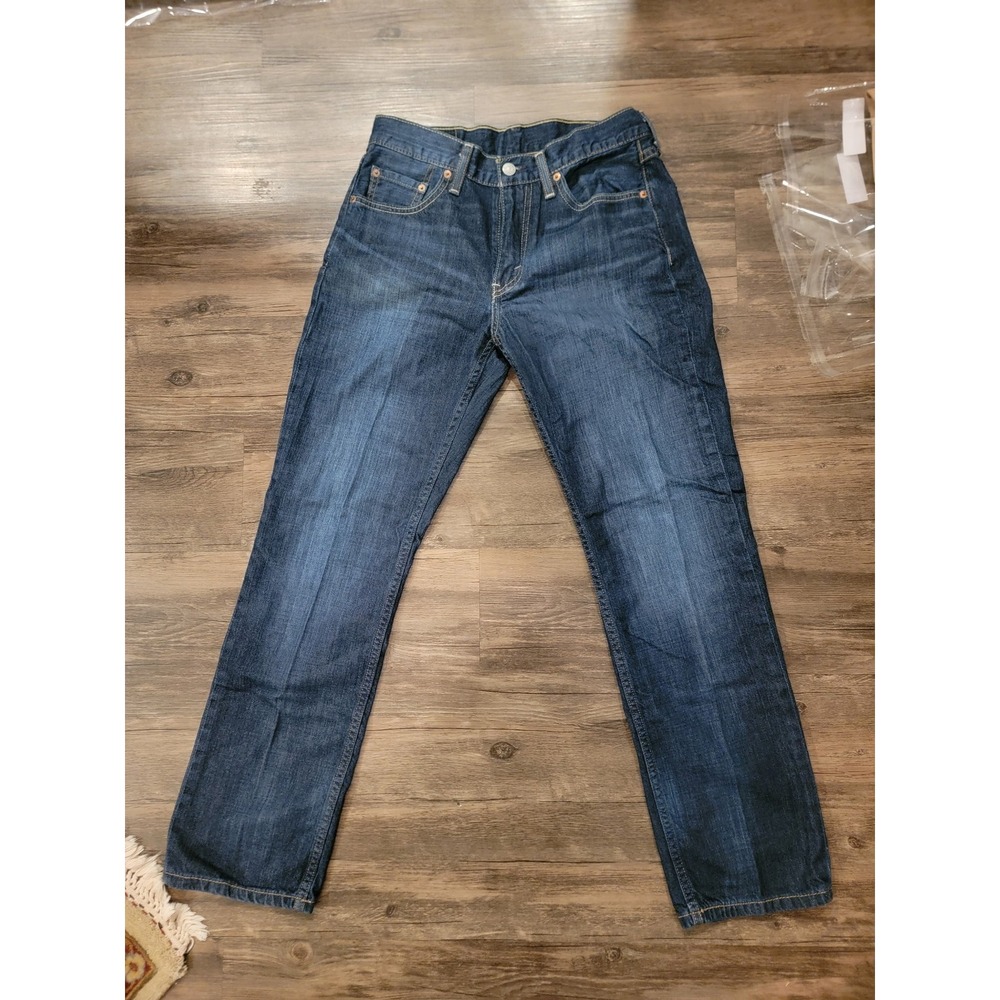 Levis 514 Straight Fit Jeans Mens 30x30 Dark Wash Blue Denim Pants